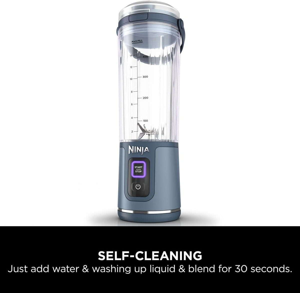Ninja Blast Cordless Portable Blender Denim Blue BC151UKNV - View 9