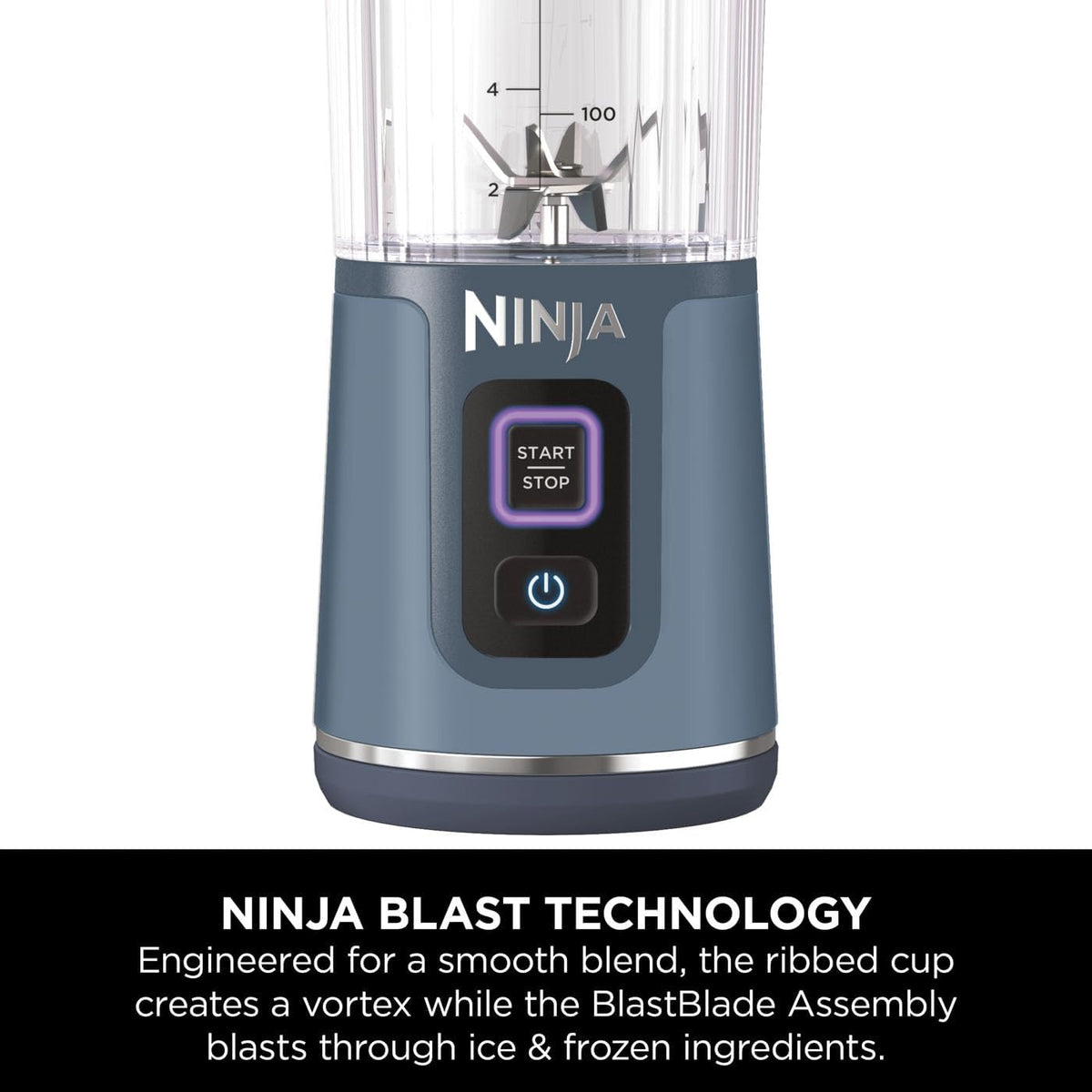 Ninja Blast Cordless Portable Blender Denim Blue BC151UKNV - View 10