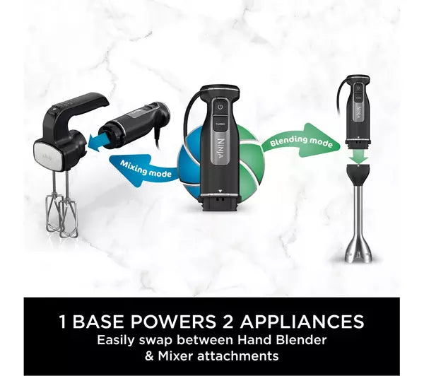 Ninja CI090UK Foodi 2-in-1 Hand Blender & Mixer Black - View 2