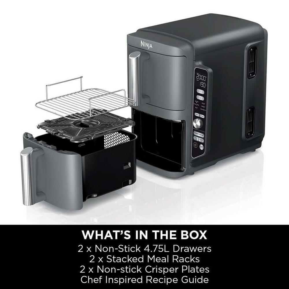 Ninja Double Stack XL 2-Drawer 9.5L Air Fryer Grey SL400UK - View 2