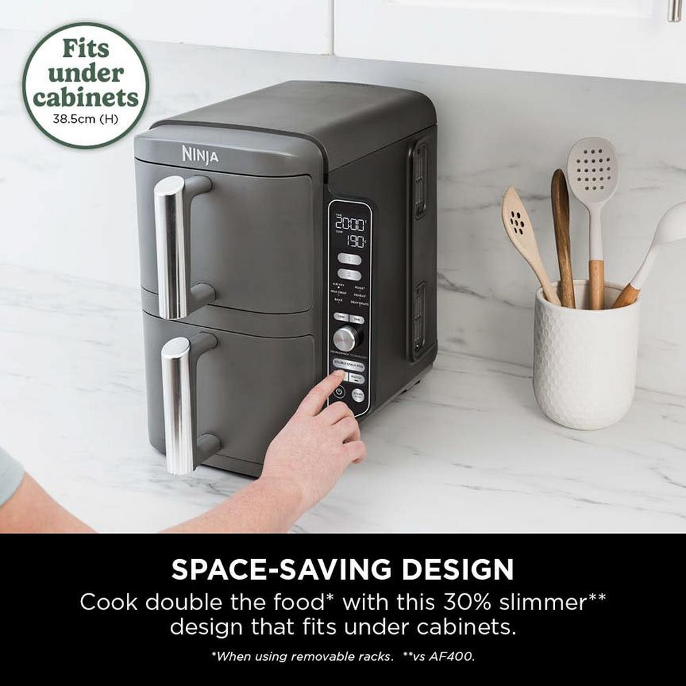 Ninja Double Stack XL 2-Drawer 9.5L Air Fryer Grey SL400UK - View 3