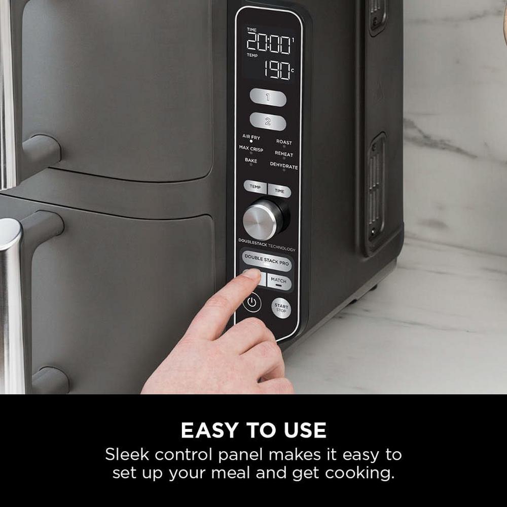 Ninja Double Stack XL 2-Drawer 9.5L Air Fryer Grey SL400UK - View 4