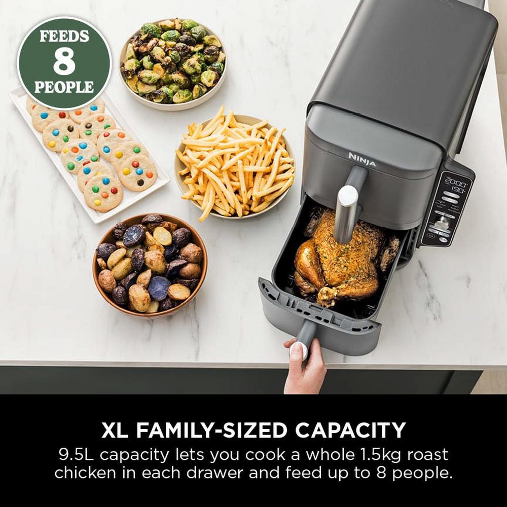 Ninja Double Stack XL 2-Drawer 9.5L Air Fryer Grey SL400UK - View 7