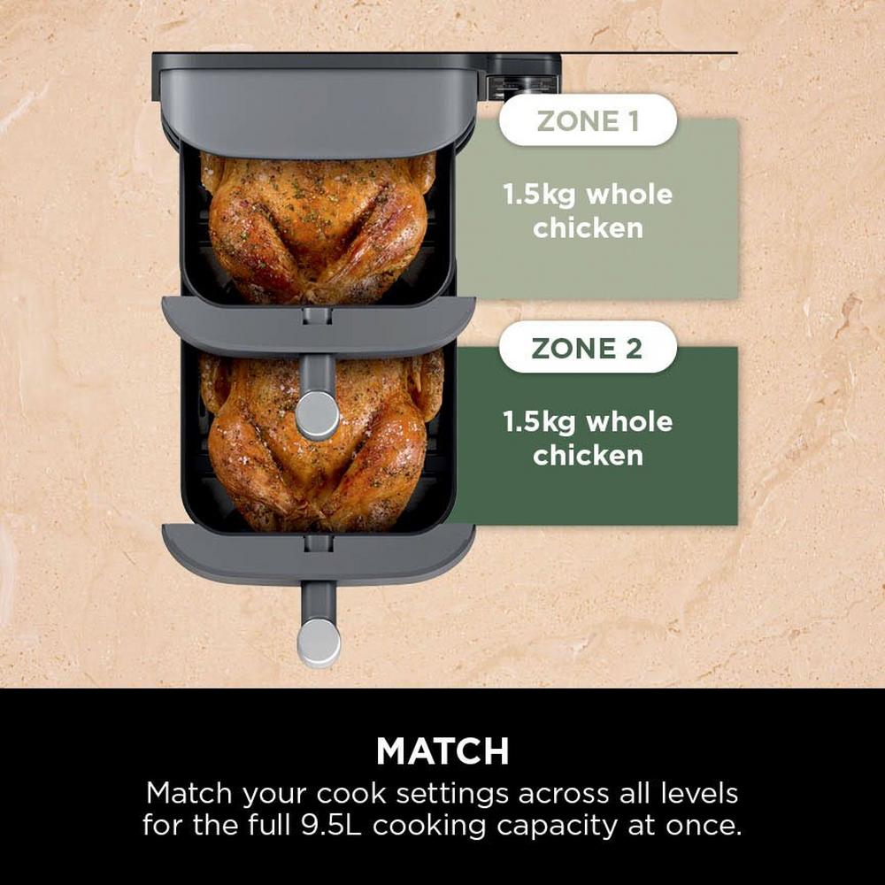 Ninja Double Stack XL 2-Drawer 9.5L Air Fryer Grey SL400UK - View 10