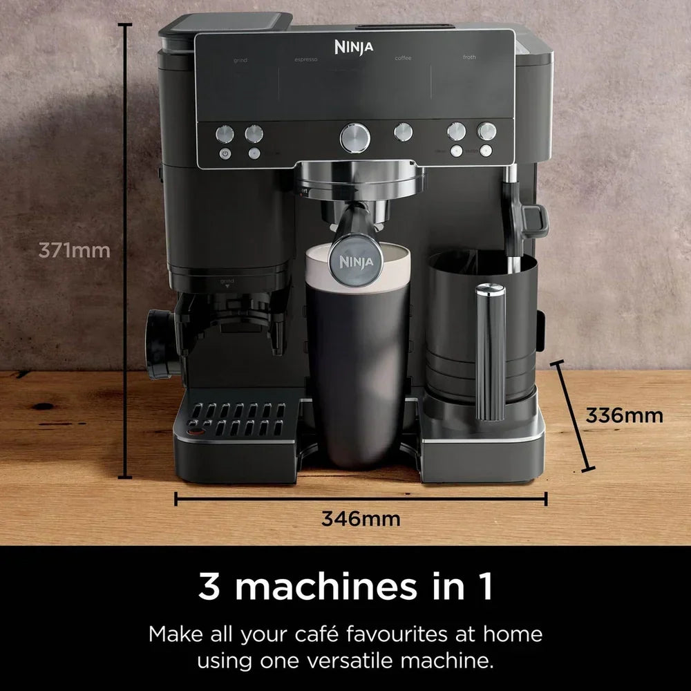 Ninja ES601UKBK Luxe Cafe Premier Espresso Coffee Machine - Black - View 2