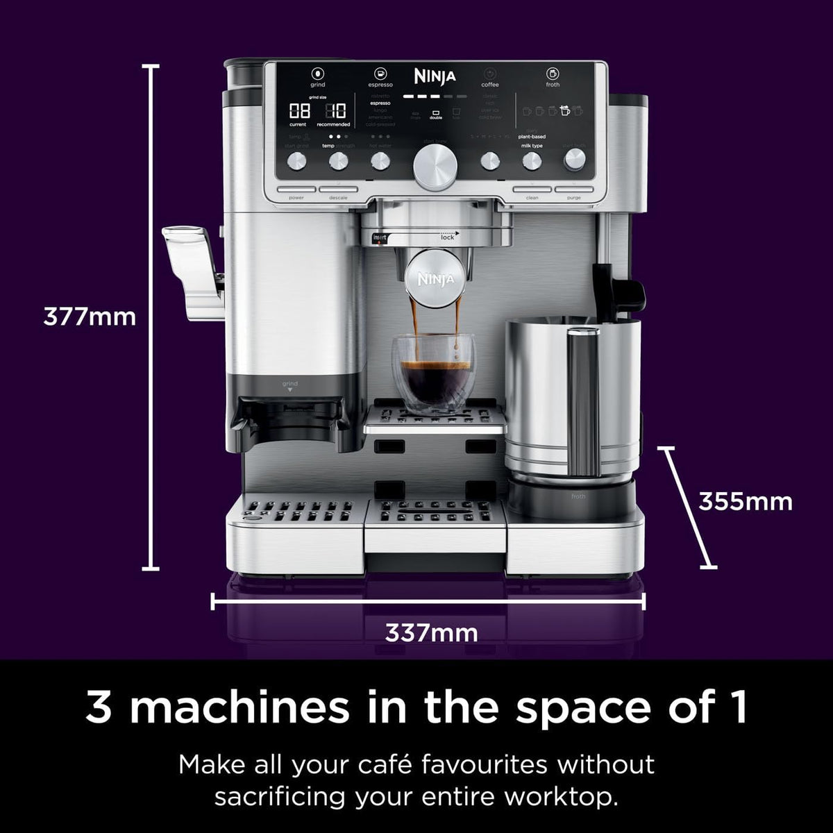 Ninja ES701UK Luxe Cafe Pro Series Espresso Coffee Machine - View 4