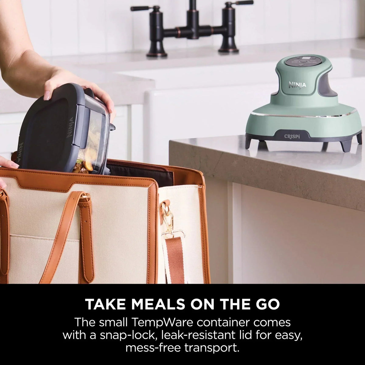 Ninja FN101UKSG CRISPi 4 in 1 Portable Glass Air Fryer Sage - View 9