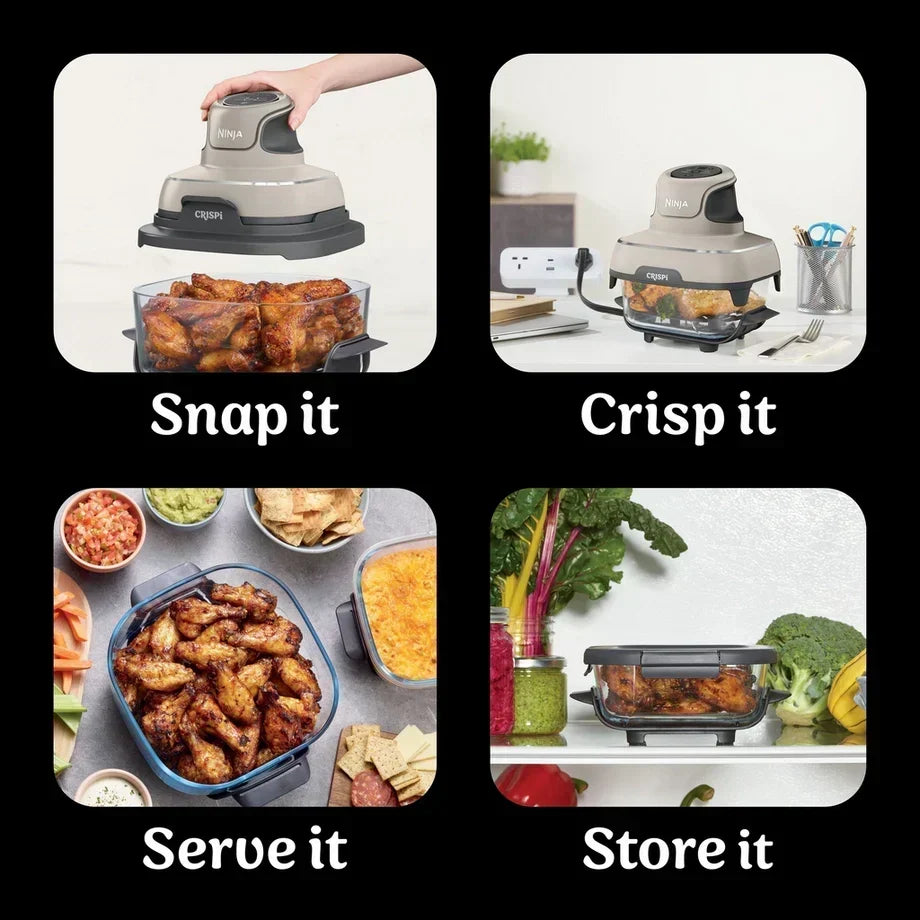 Ninja FN101UKST CRISPi 4 in 1 Portable Glass Air Fryer Stone - View 11