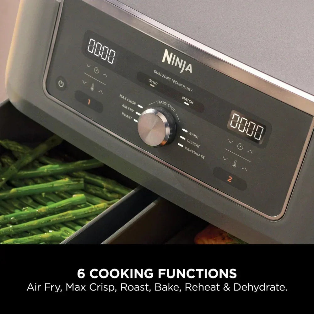 Ninja MAX 6 in 1 Dual Zone Air Fryer DZ400UK 9.5L - Gunmetal Grey - View 5