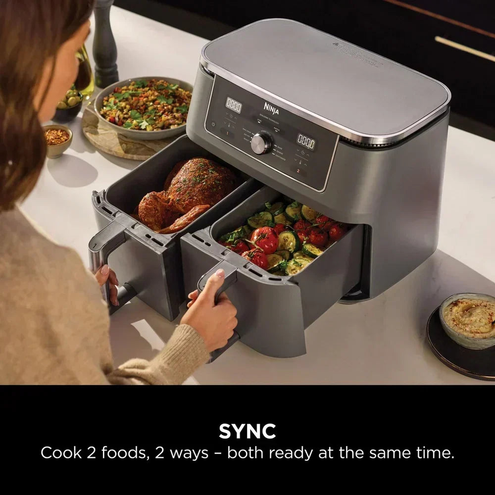 Ninja MAX 6 in 1 Dual Zone Air Fryer DZ400UK 9.5L - Gunmetal Grey - View 3