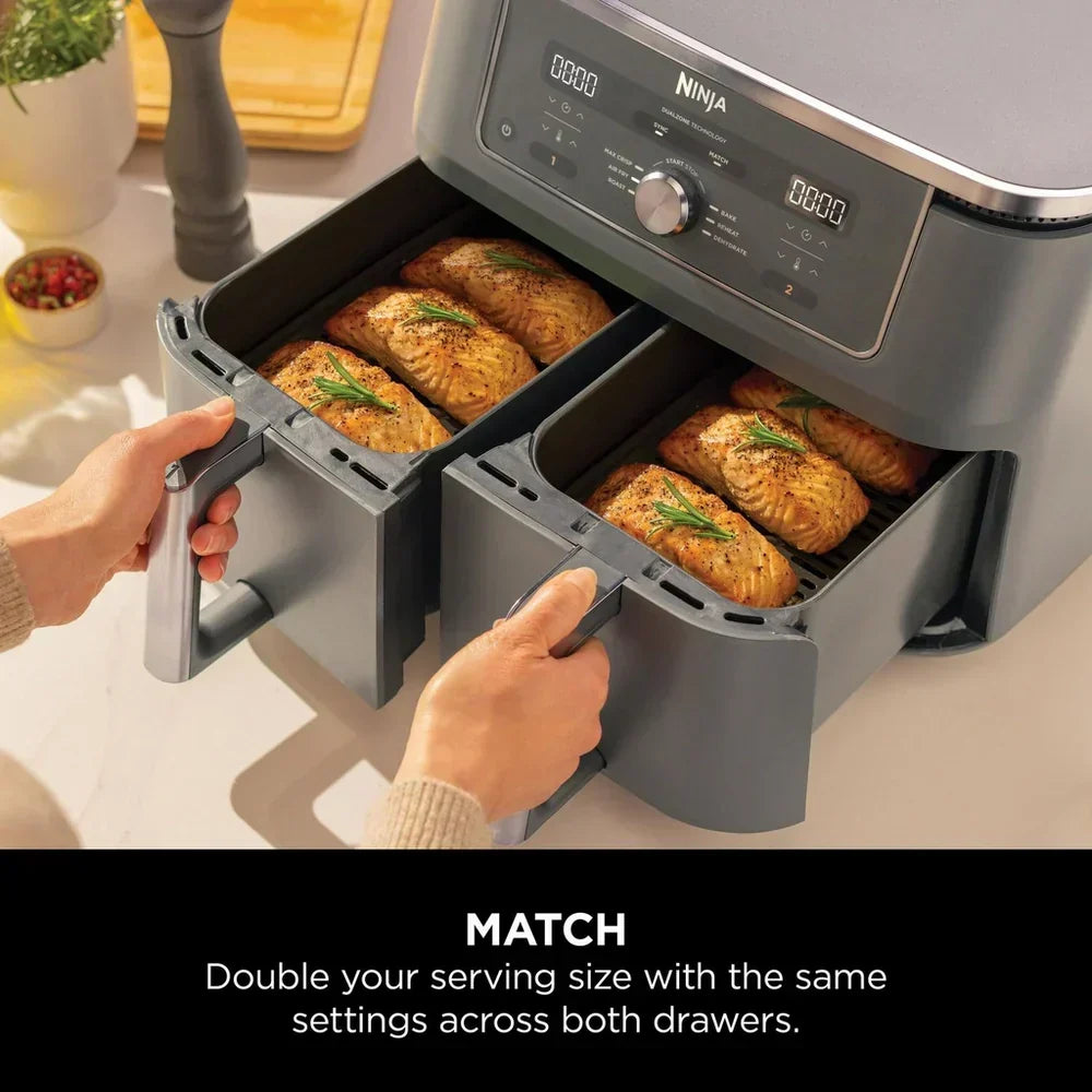 Ninja MAX 6 in 1 Dual Zone Air Fryer DZ400UK 9.5L - Gunmetal Grey - View 4