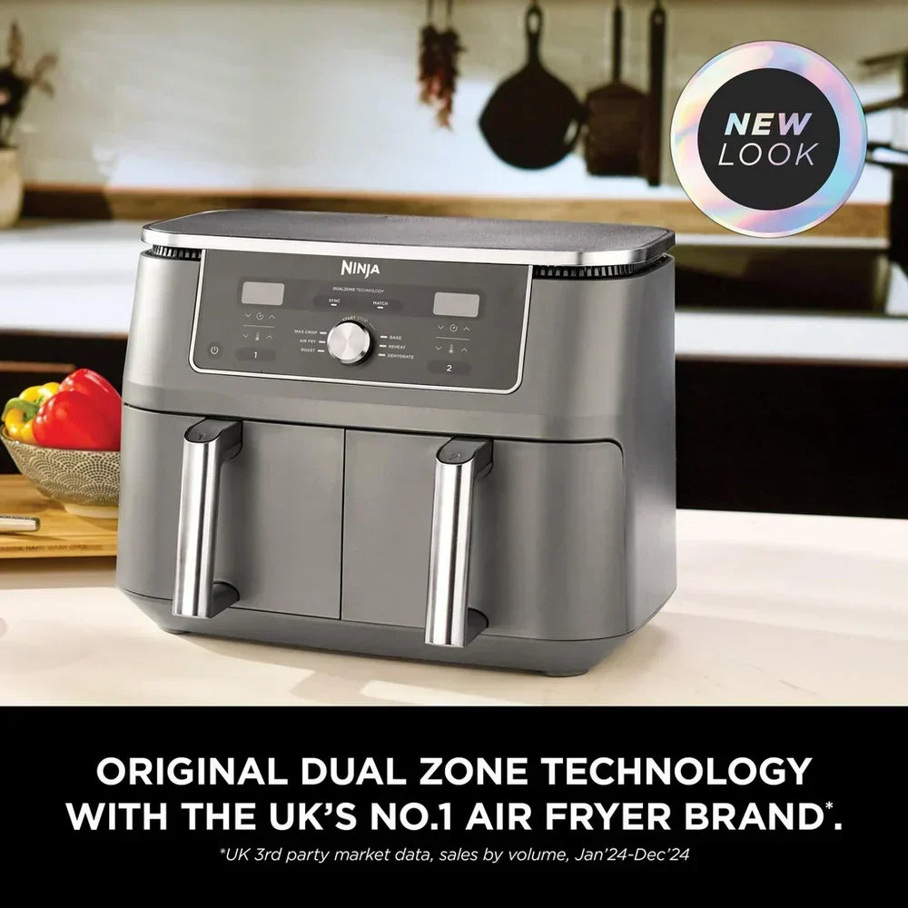 Ninja MAX 6 in 1 Dual Zone Air Fryer DZ400UK 9.5L Gunmetal Grey - Clearance - View 2