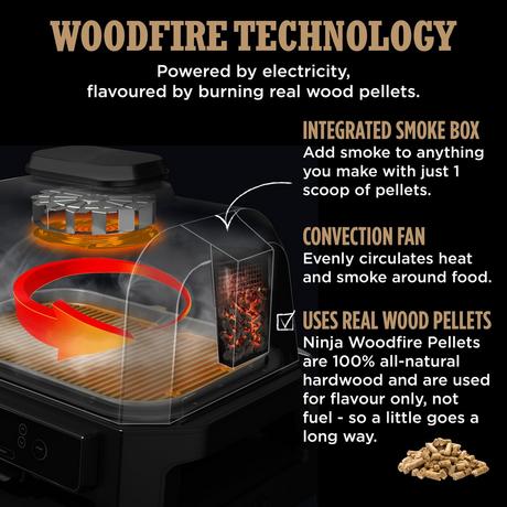 Ninja OG850UK Woodfire Pro XL Electric BBQ Grill & Smoker - View 11