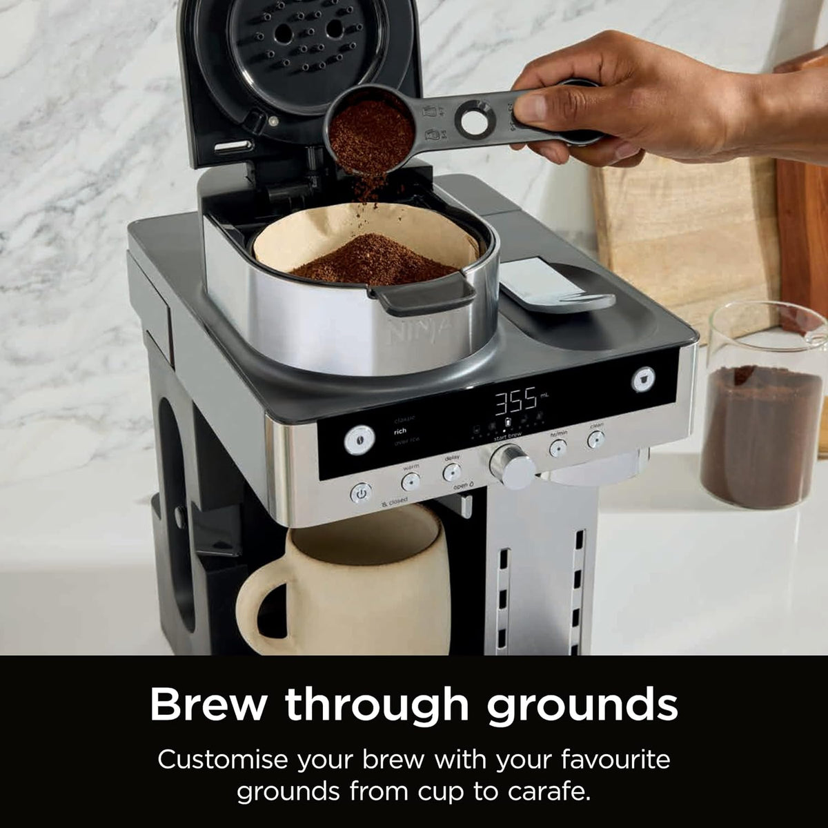 Ninja Prestige Dualbrew System CFN802UK Pod and Filter Coffee Machine - Black - View 6