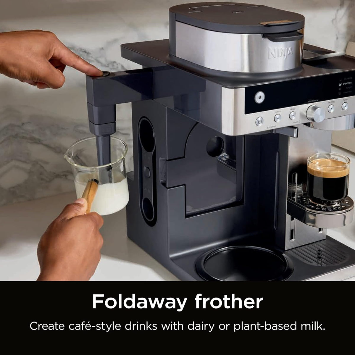 Ninja Prestige Dualbrew System CFN802UK Pod and Filter Coffee Machine - Black - View 3