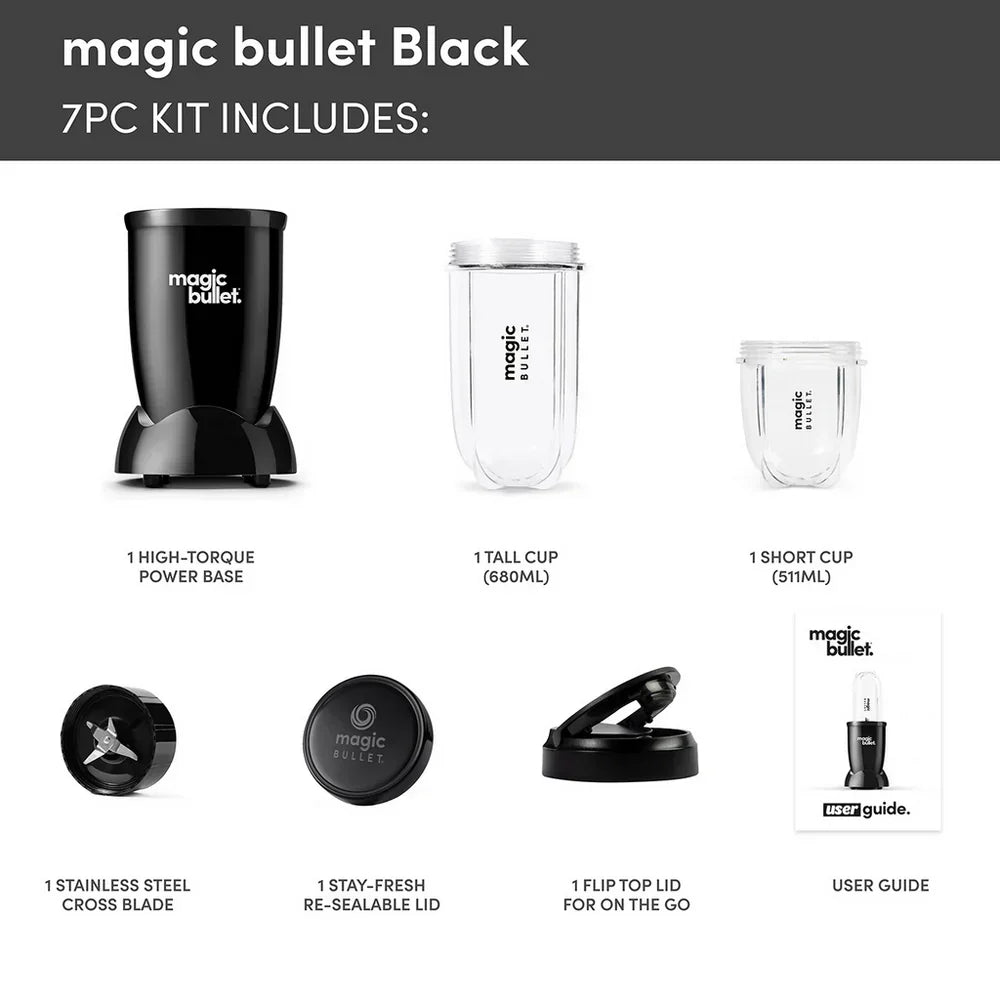 Nutribullet Magic Bullet Starter Kit All in one Food Processor and Blender 02227 Black - View 3