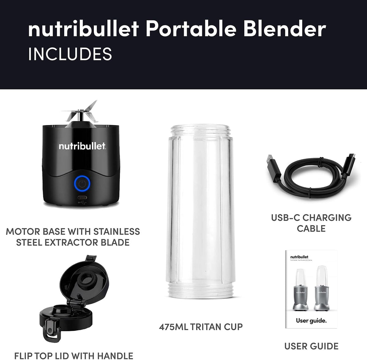 Nutribullet Portable Blender 02306 - Black - View 2