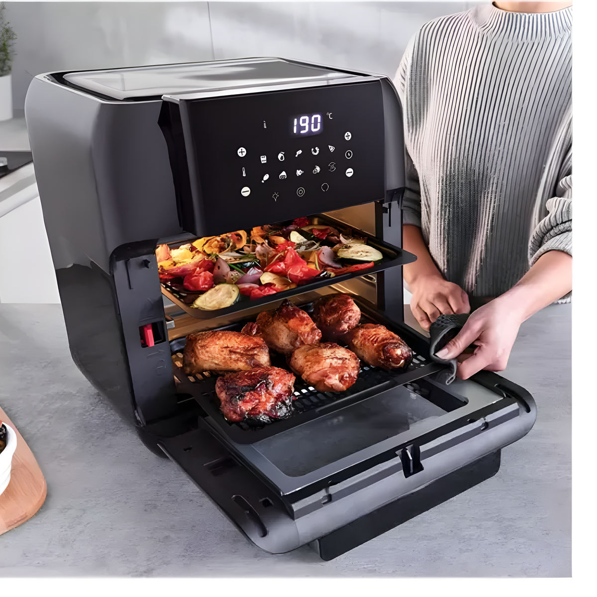 Statesman SKAO11015BK - Black Air Fryer Oven - View 4