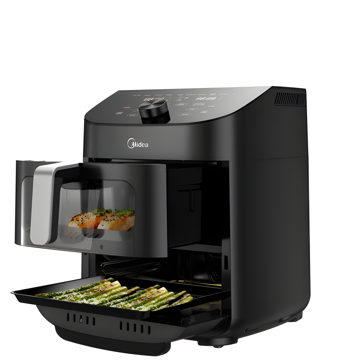 Midea MAF112B0BPKW - Black 11L Two-zone Air Fryer - 1900W - B energy - View 2