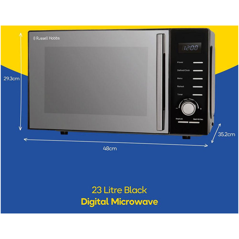 Russell Hobbs RHM2348B 23 Litres Solo Microwave Black - View 4