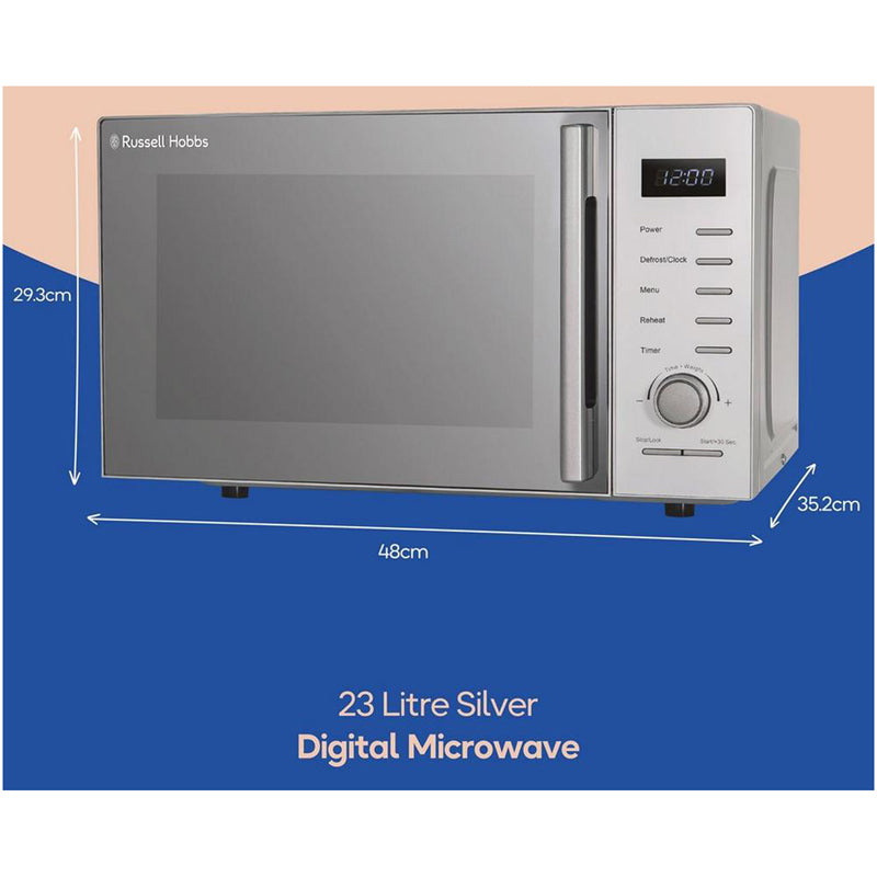 Russell Hobbs RHM2348S 23 Litres Solo Microwave Silver - View 5