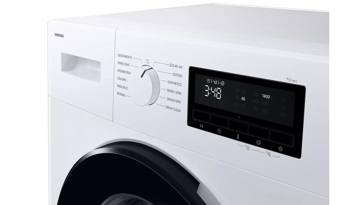 Samsung Series 4 WW90FG3M05AWEU 9kg 1400 Spin Front Load Washing Machine with Hygiene Steam White - A Rated - View 8