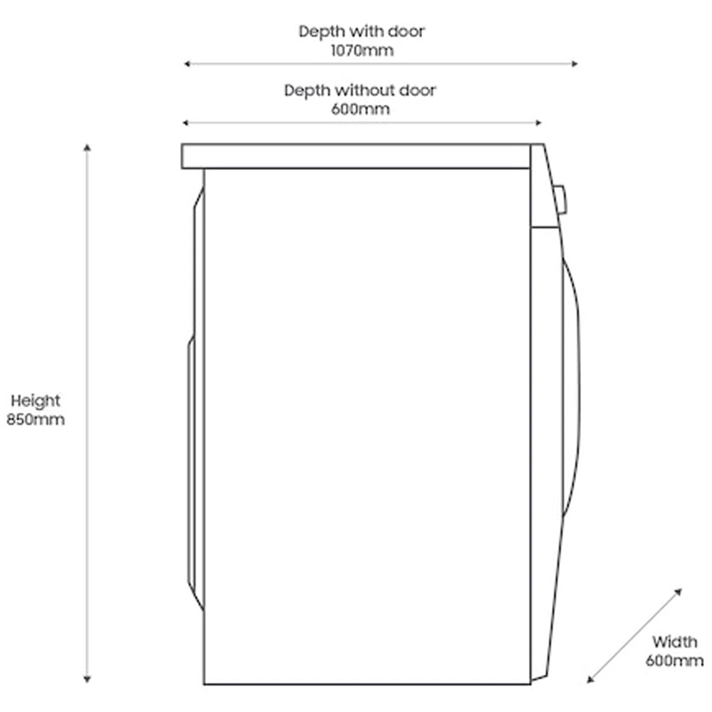 Samsung Series 5 WD11DG5B15BEEU Ecobubble AI Energy 11kg+6kg 1400 Spin Washer Dryer White - View 2