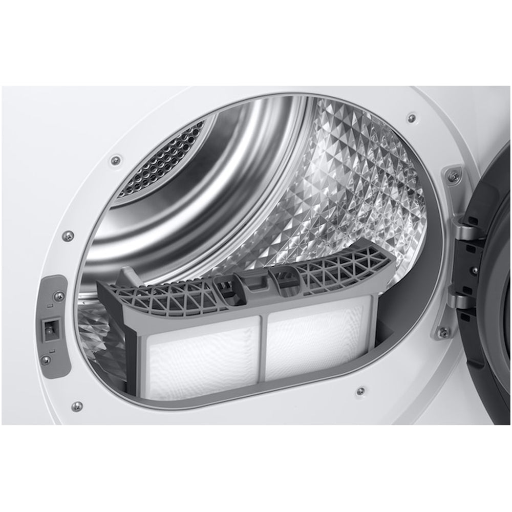 Samsung Series 6 DV90T6240LES1 9kg AI Energy Heat Pump Tumble Dryer White - View 8