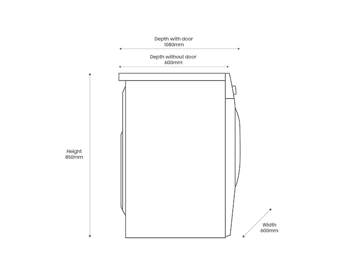 Samsung Series 6 WW90DG6U85LEU1 Bespoke AI Front-Load 9 kg 1400 Spin Washing Machine White - View 11