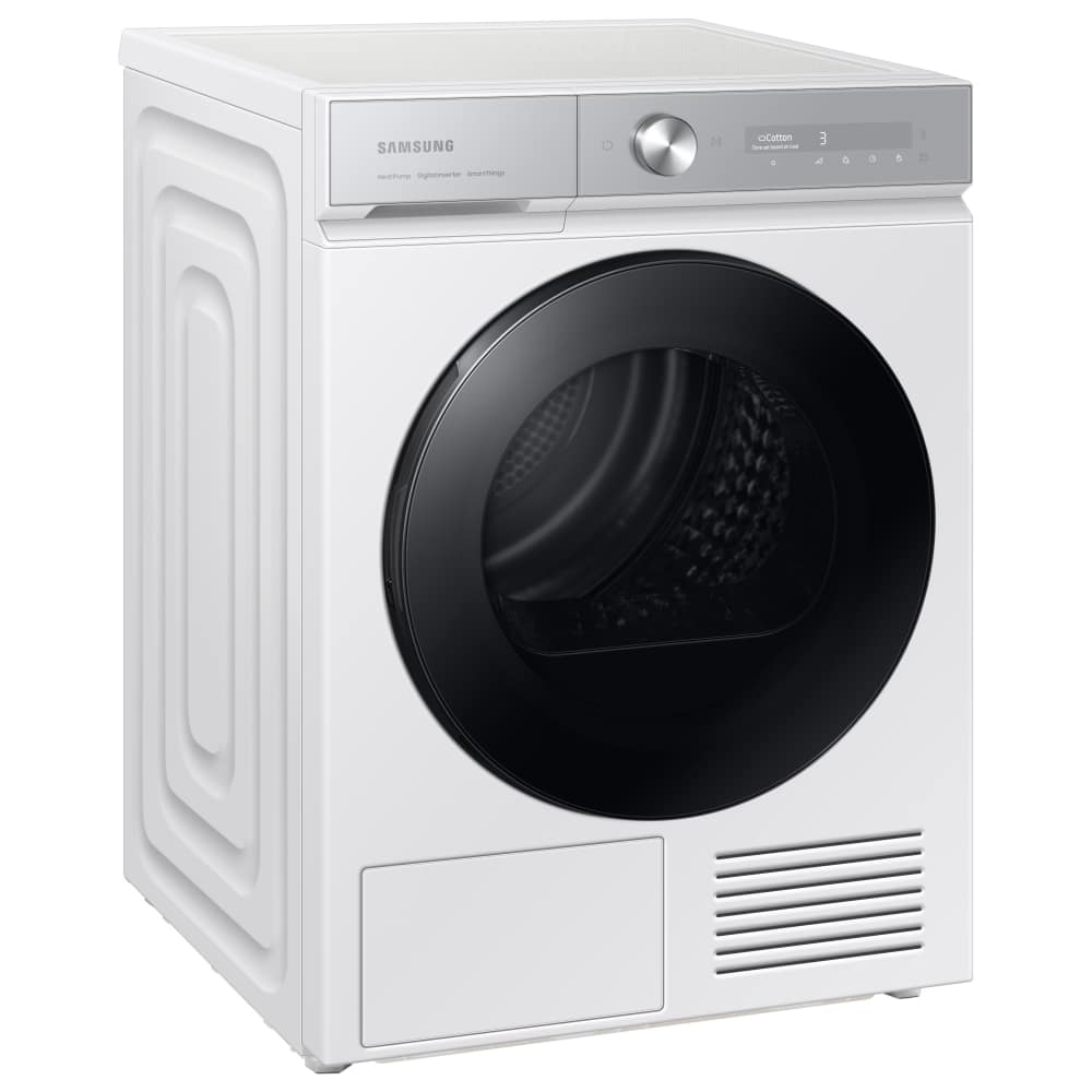 Samsung Series 8 DV90BB9445GHS1 with Optimal Dry 9kg Heat Pump Tumble Dryer White - View 3