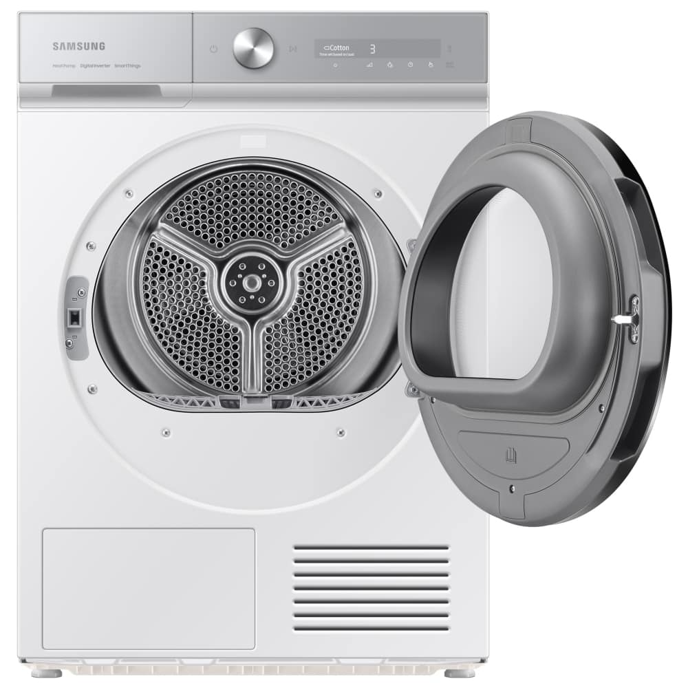 Samsung Series 8 DV90BB9445GHS1 with Optimal Dry 9kg Heat Pump Tumble Dryer White - View 2