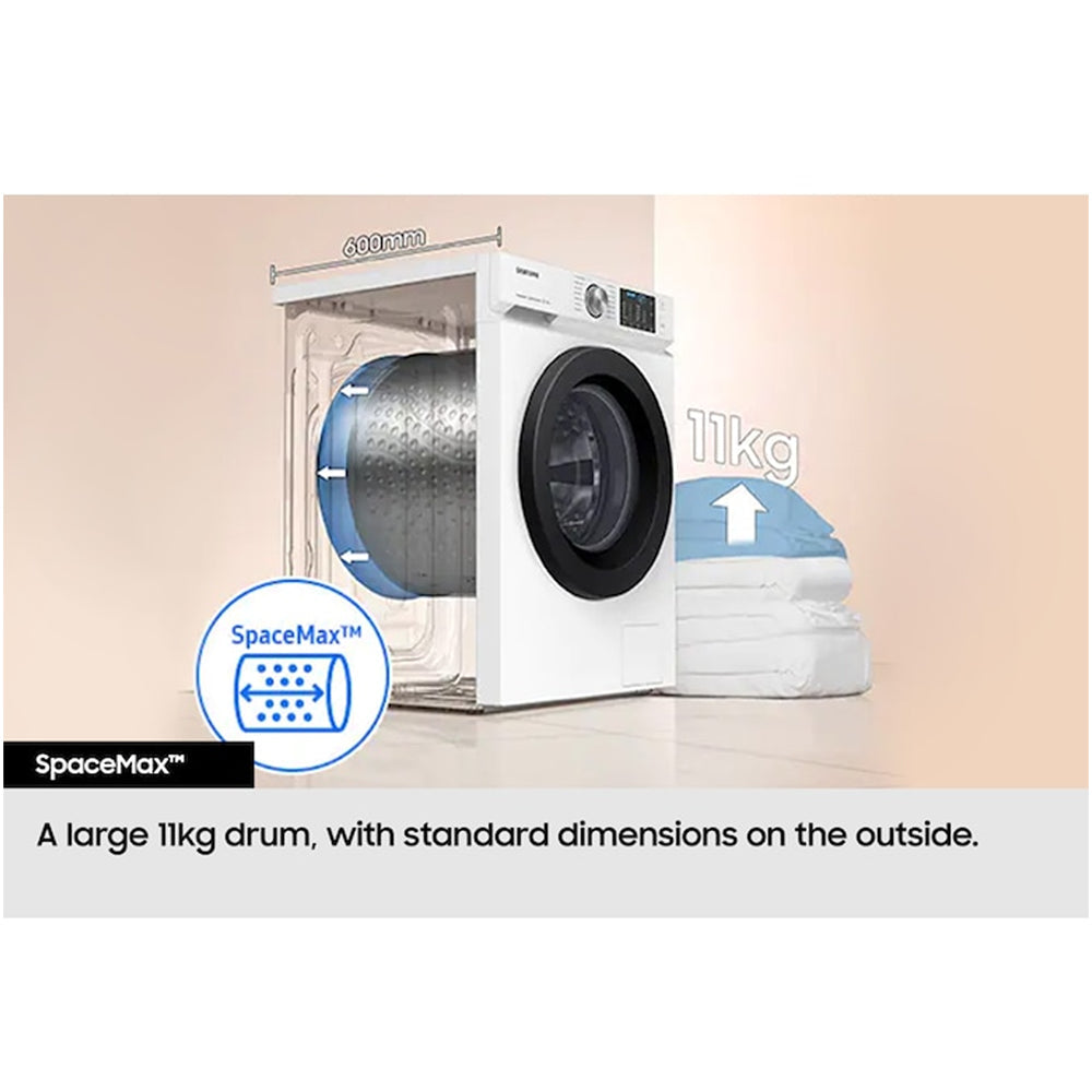 Samsung Series 8 WW11DB8B95GHU1 Bespoke AI Energy 11kg 1400 Spin Smart Washing Machine White - View 11