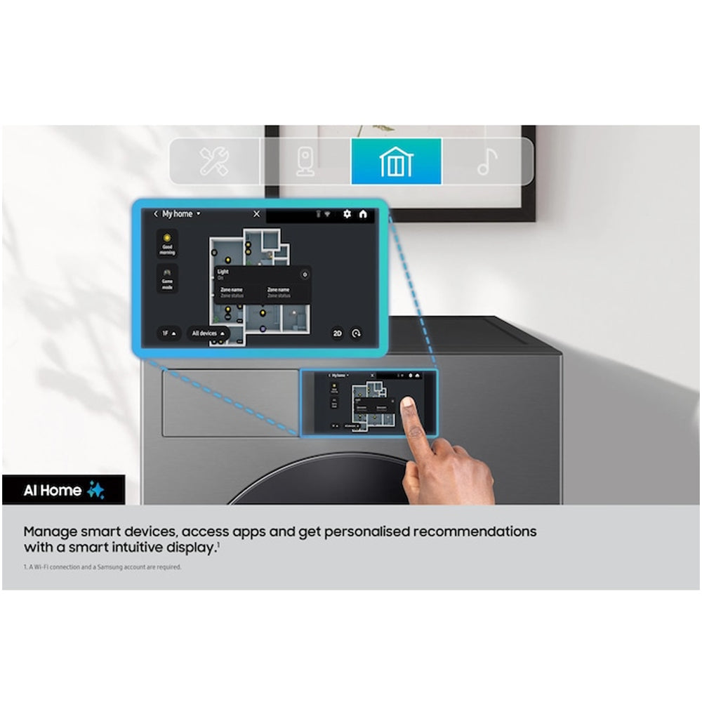 Samsung Series 9 DV90F09F4SU1 with AI Home 9kg Heat Pump Tumble Dryer Dark Steel - View 6