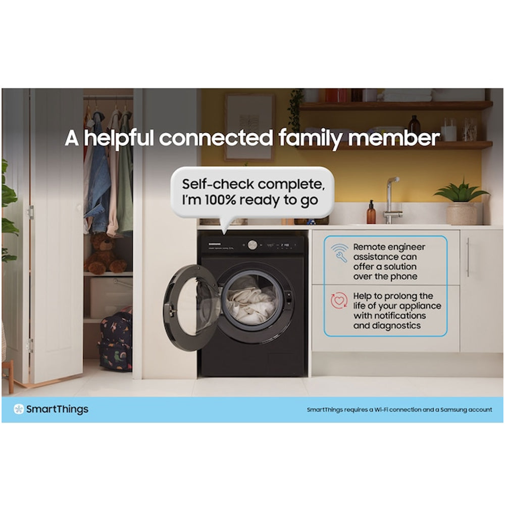 Samsung Series 9 WF90F09C4SU1 Bespoke AI Home 9kg 1400 Spin Smart Washing Machine Dark Steel - View 3