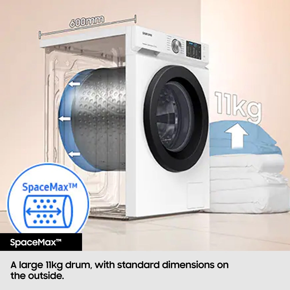 Samsung WW11DG6B25LBU1 11kg 1400 Spin Washing Machine Black - A Rated - View 4