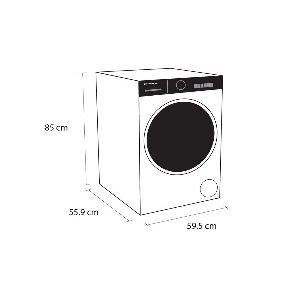 Schonhaus WDSF0110614AW 10+6 kg 1400 Spin Washer Dryer White - View 9