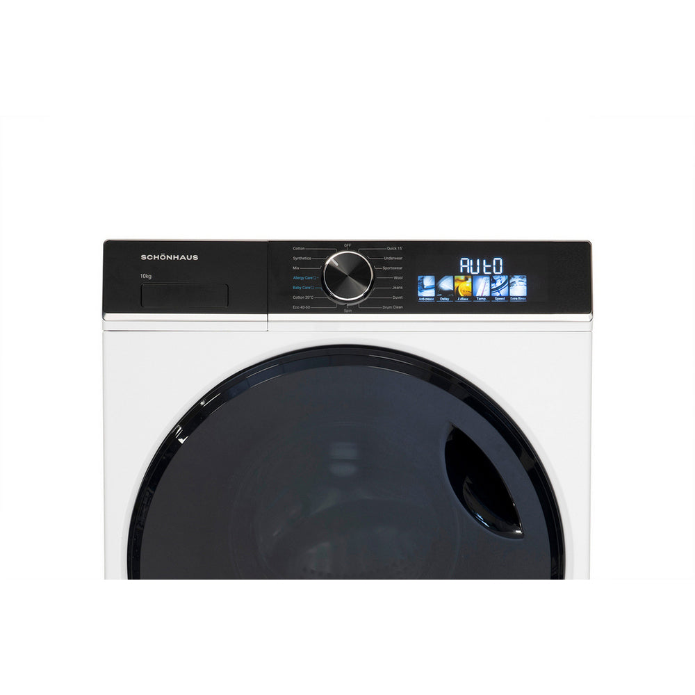 Schonhaus WMSF011014AW 10kg 1400 Spin Freestanding Washing Machine White - View 2