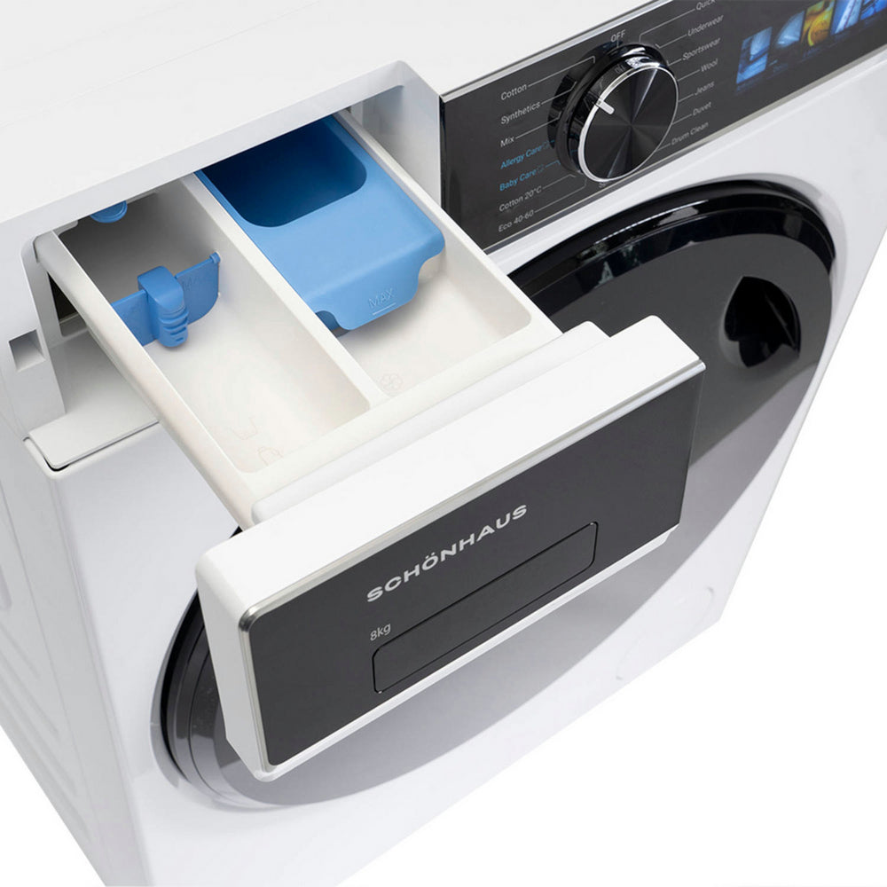 Schonhaus WMSF01814AW 8kg 1400 Spin Freestanding Washing Machine White - View 5