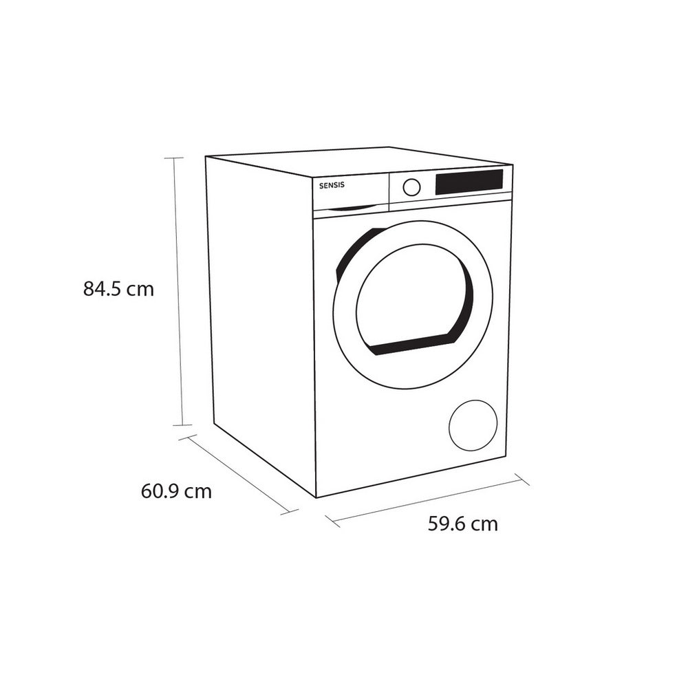 Sensis TDHF019A2W 9kg Heat Pump Tumble Dryer White - View 7