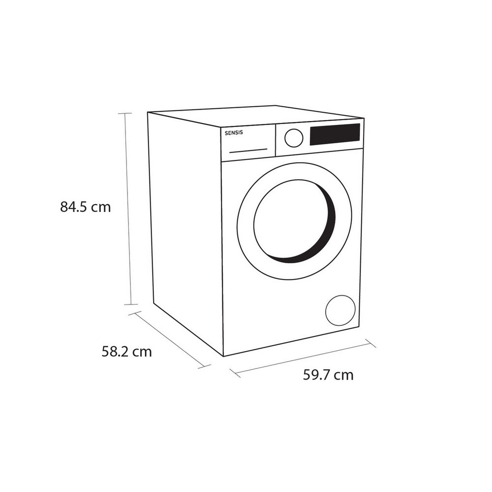 Sensis WMF01914AW 9kg 1400 Spin Washing Machine White - View 5