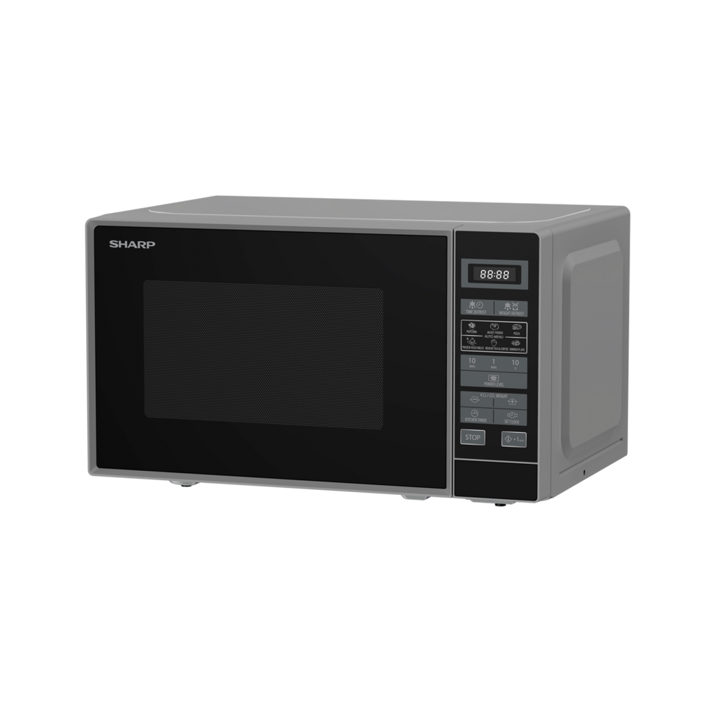 Sharp RDS202TS-UK 20L Solo Microwave Oven Silver - View 3