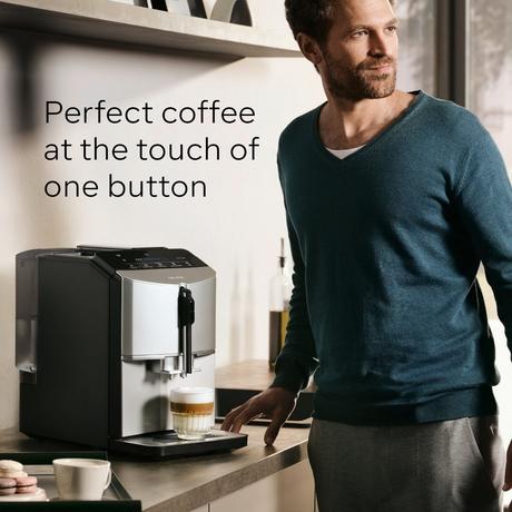 Siemens TF303G07 Bean to Cup Fully Automatic Freestanding Coffee Machine Inox Silver Metallic - View 3