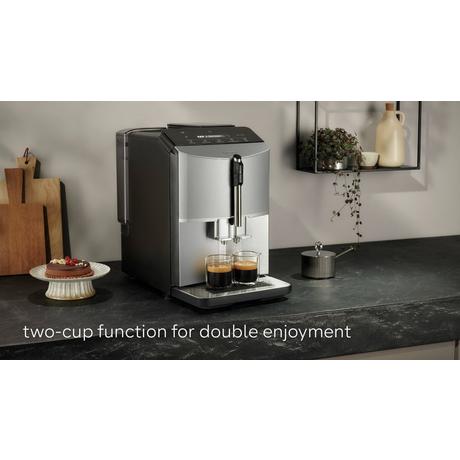 Siemens TF303G07 Bean to Cup Fully Automatic Freestanding Coffee Machine Inox Silver Metallic - View 9