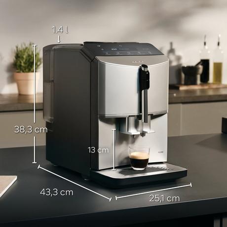 Siemens TF303G07 Bean to Cup Fully Automatic Freestanding Coffee Machine Inox Silver Metallic - View 12