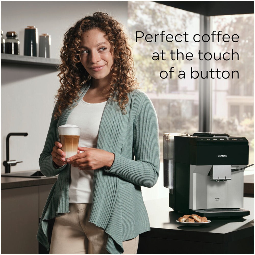 Siemens TP515GB1 EQ500 Bean to cup coffee machine Black Silver - View 6