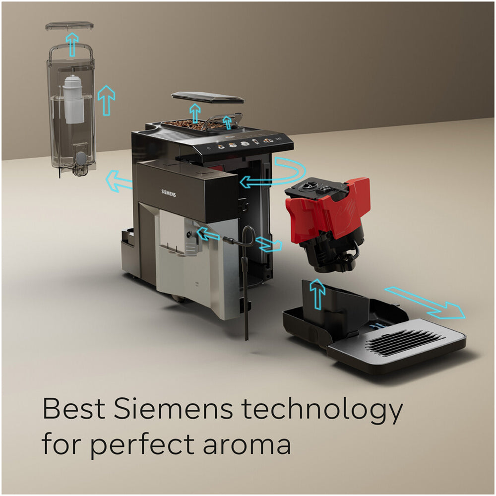 Siemens TP515GB1 EQ500 Bean to cup coffee machine Black Silver - View 7