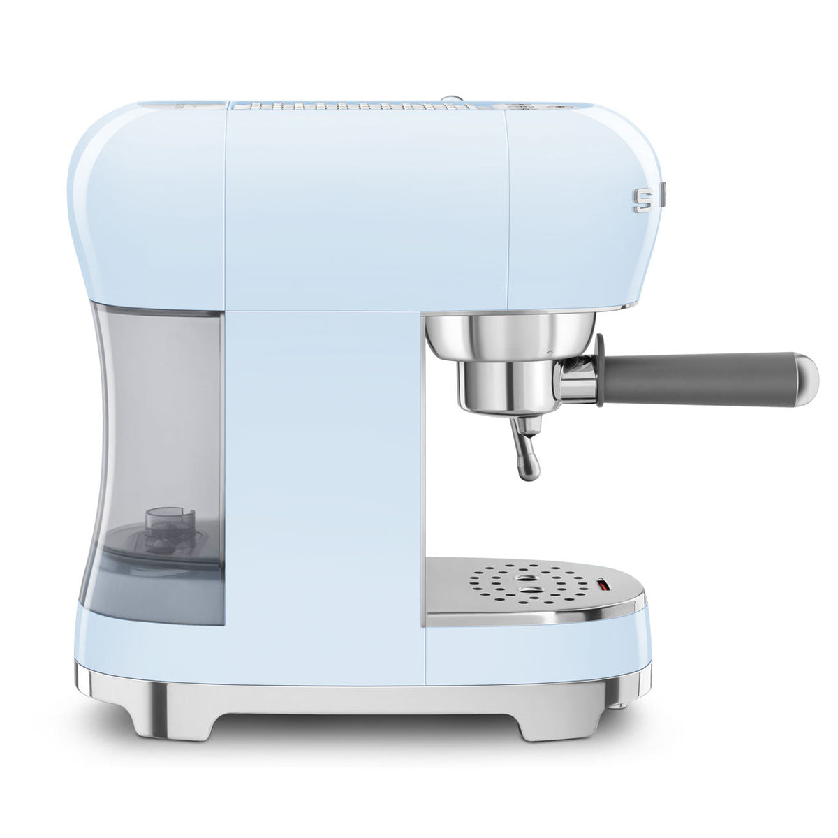 Smeg ECF02PBUK 50s Retro Style Espresso Coffee Machine with Steam Wand Pastel Blue - View 4