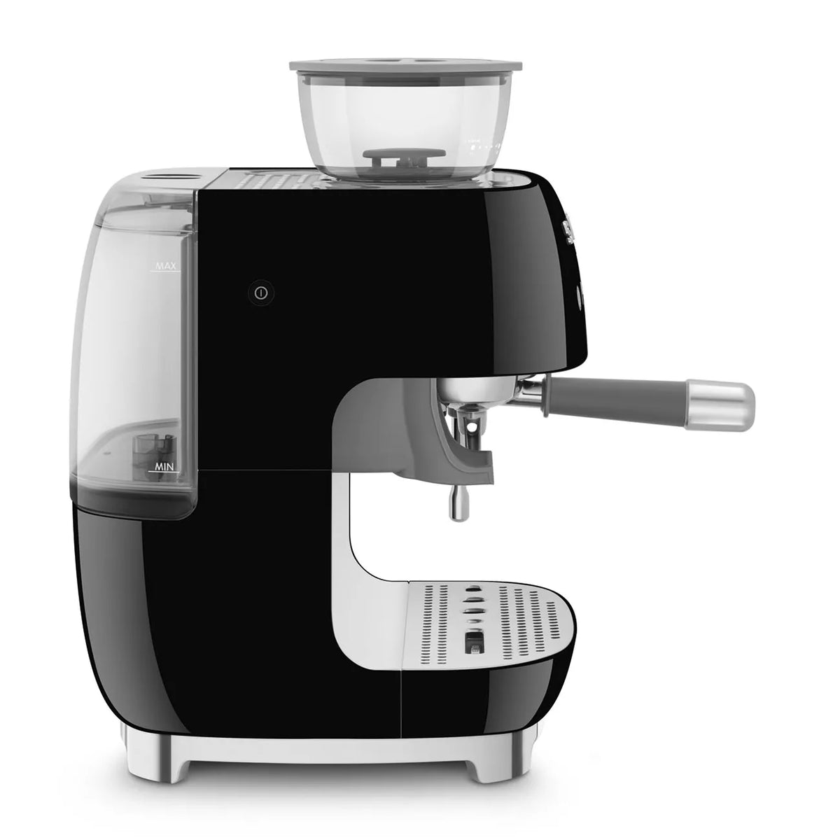 Smeg EGF03BLUK Retro Espresso Coffee Machine with Grinder in Black - View 5