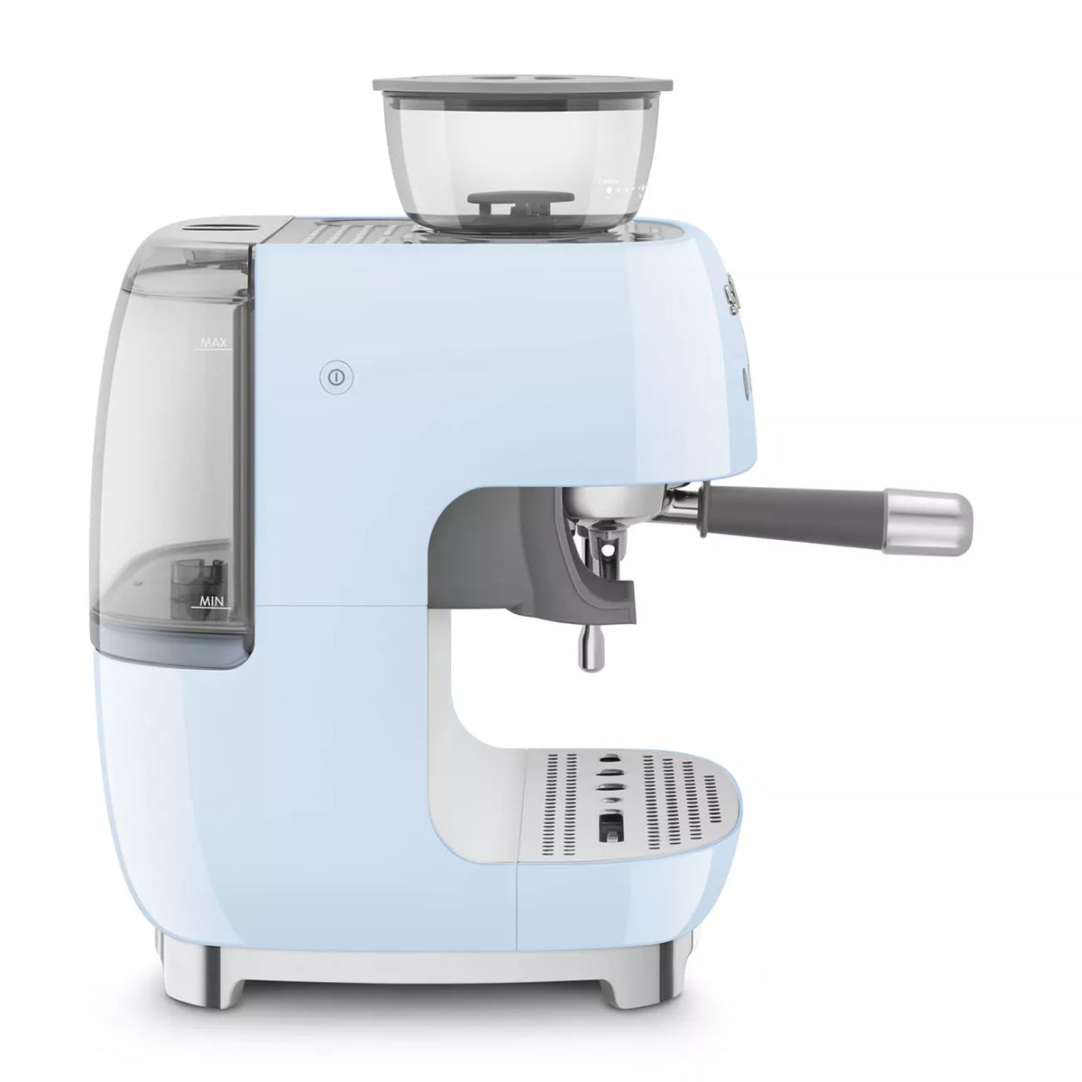 Smeg EGF03PBUK Retro Espresso Coffee Machine with Grinder in Pastel Blue - View 4