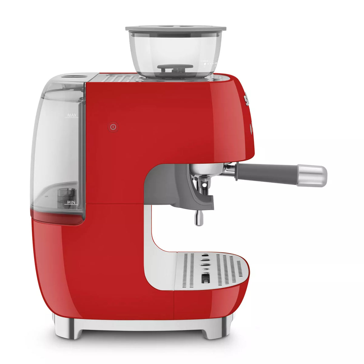 Smeg EGF03RDUK Retro Espresso Coffee Machine with Grinder in Red - View 4